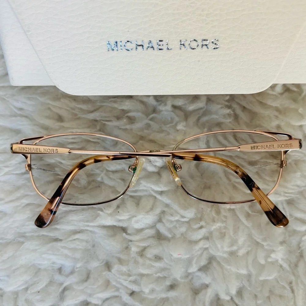 Michael Kors Gold Metal Eyeglasses Prescription Frame with Case